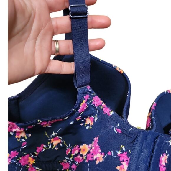 NWOT Cacique Light Lightly Lined T-Shirt Bra Luminous Floral 44D - Picture 6 of 11